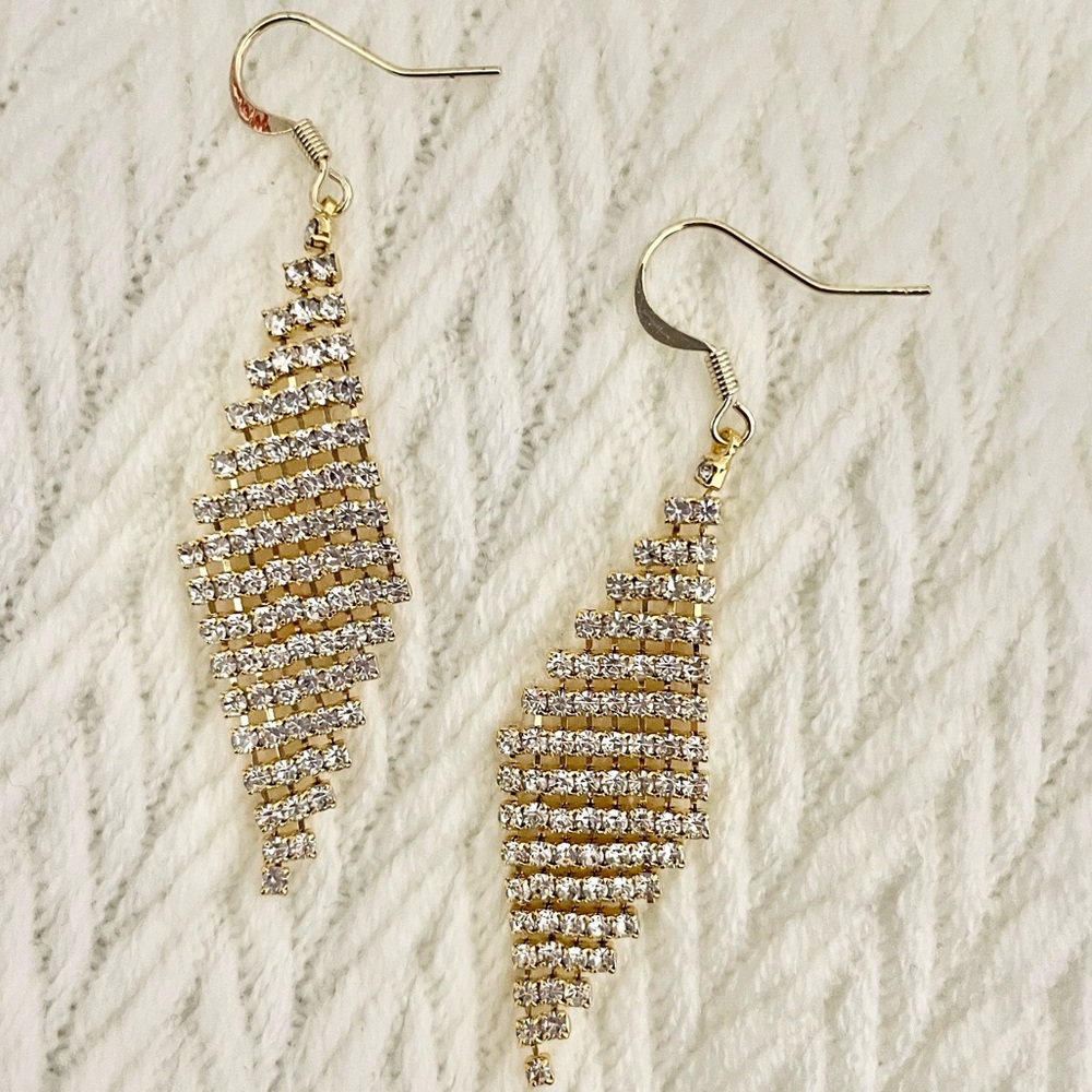 14K Gold plated Bling Party Earrings, Gift